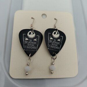 Women's Nightmare Before Xmas guitar pick earrings